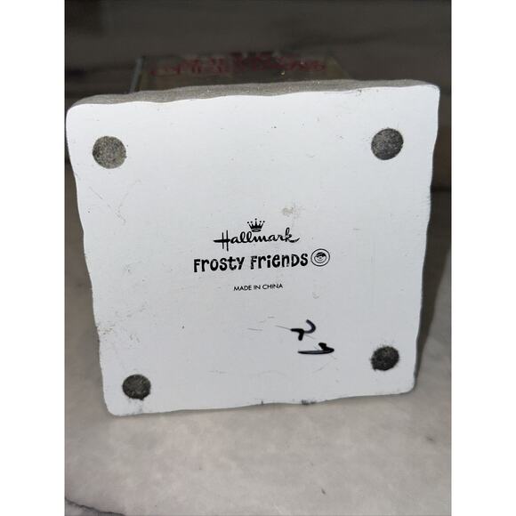 Hallmark Frosty Friends Waterglobe Cube Merry Christmas Bear Eskimo Snow Globe - Picture 7 of 9